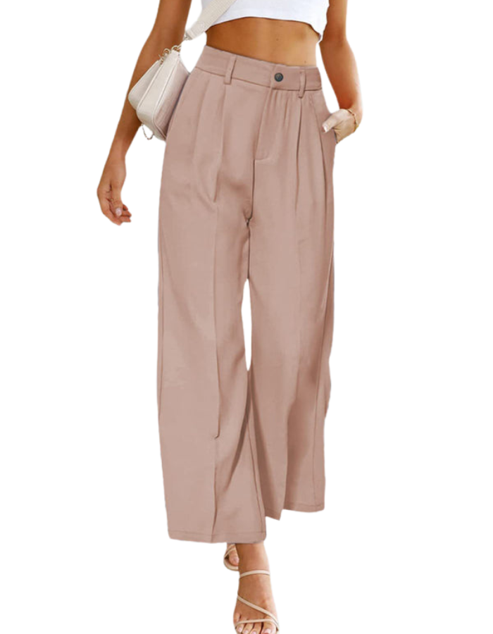 SHOPIQAt Women's Casual Wide Leg Pants High Waist Button Down Trousers With Pockets - Premium from shopiqat - Just $7.900! Shop now at shopiqat